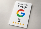 Tarjeta NFC Google Reviews cara blanca